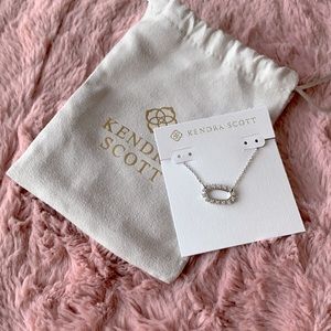 Kendra Scott silver Elisa open necklace
